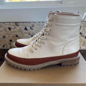 Women’s two-toned combat boot